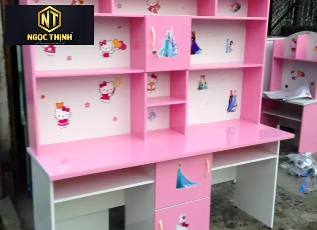 BÀN HỌC ĐÔI DỄ THƯƠNG CHO BÉ GÁI